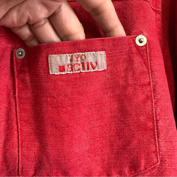 Red Denim Oversized Jacket Womens - Picture 11 of 11